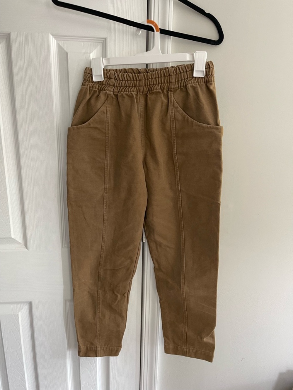 Elizabeth Suzann Brown Elastic-Waist Utility Pants